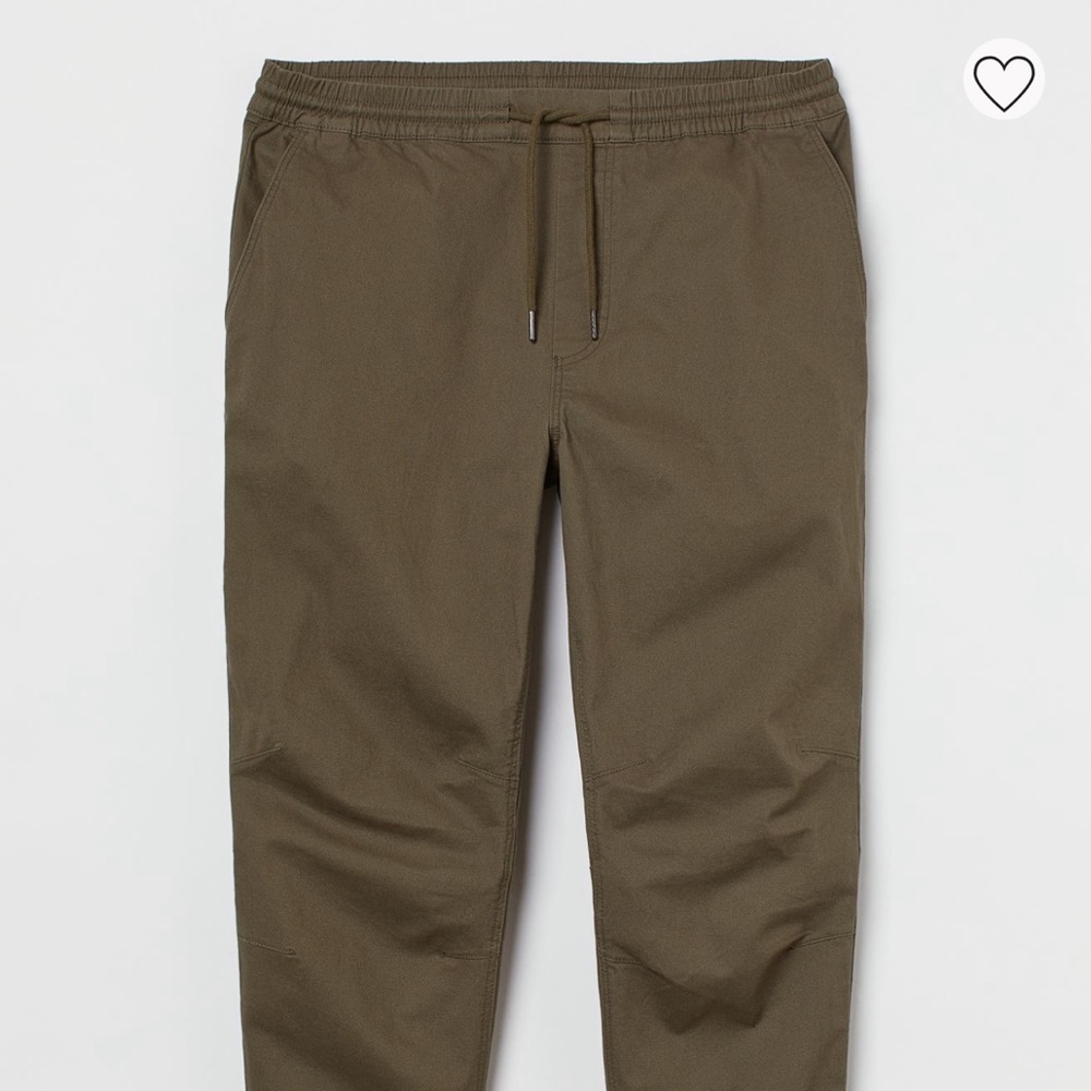 H&M brand new with tags regular fit twill joggers green size medium